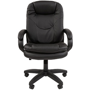 Офисное кресло CHAIRMAN 668LT NEW, экокожа, черный
